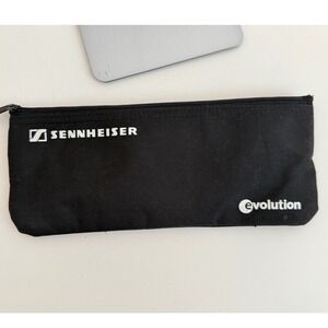 Sennheiser Evolution Microphone Zippered Storage‎ Pouch Black Canvas Case Bag